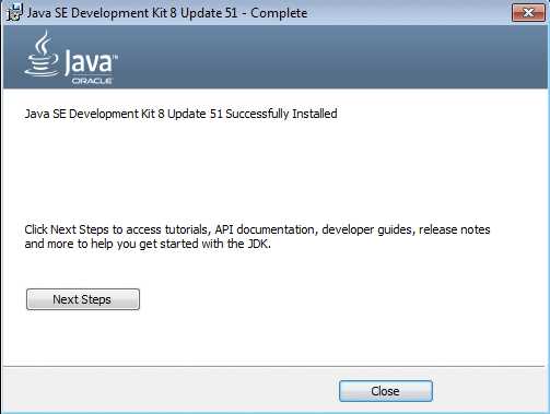The End of a Successful JDK Install