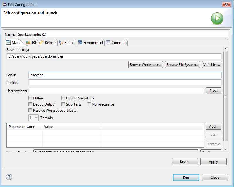 Under Goals type in package and click Run.