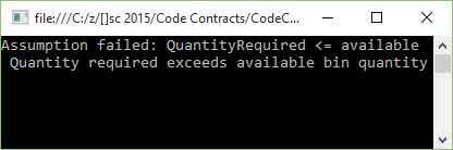 Assume Failed at Runtime