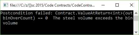Contract.ValueAtReturn<> Failed