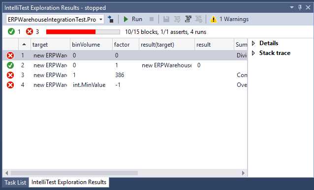IntelliTest Exploration Results
