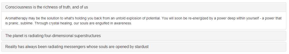 Accordion replacement produced by snippet 77