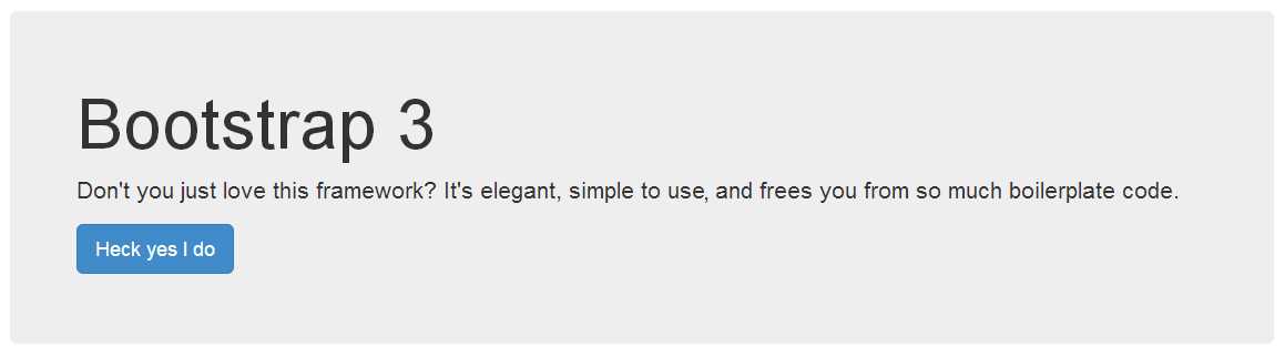 Jumbotron produced by code snippet 67