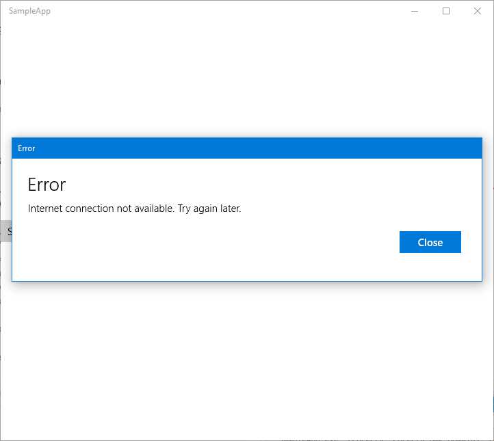A simple MessageDialog.