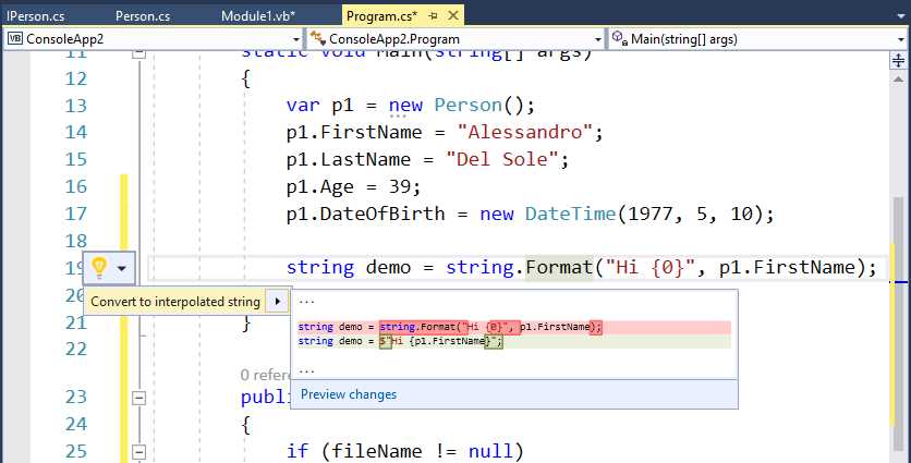 Converting string.Format to String Interpolation