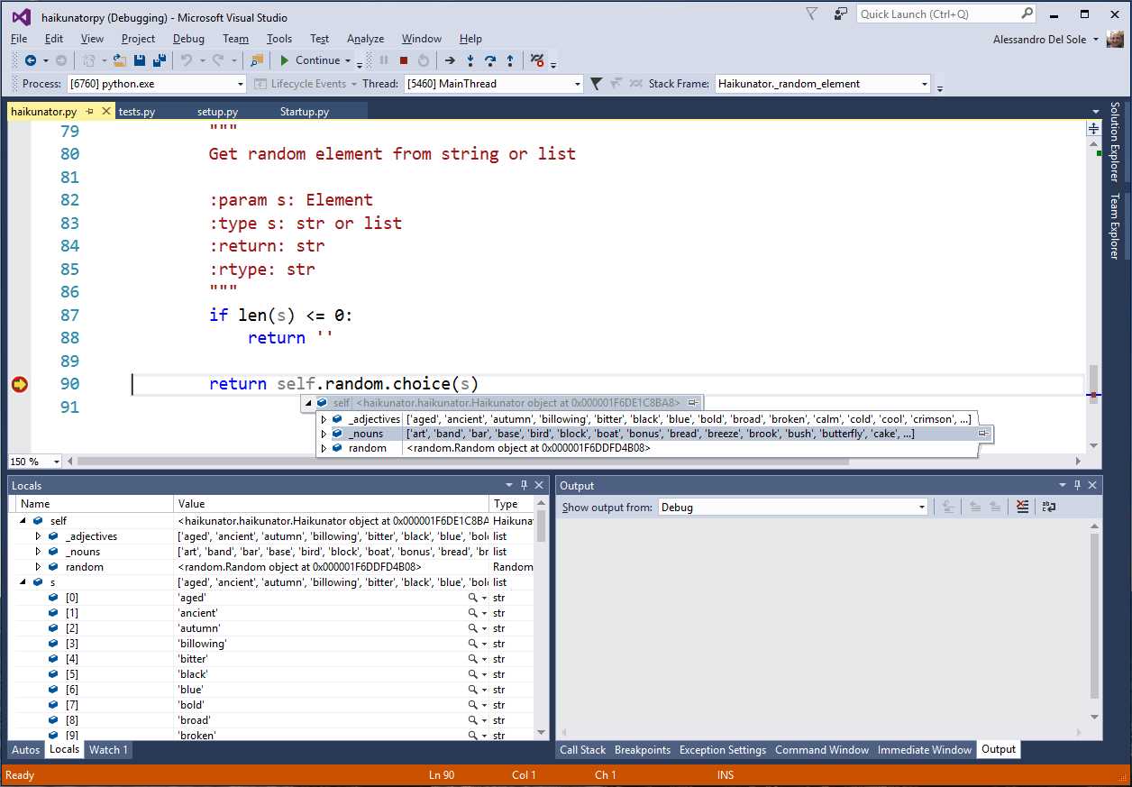 Debugger Support and Integration for Python