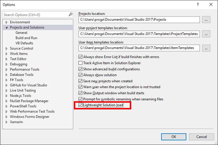 Enabling Lightweight Solution Load