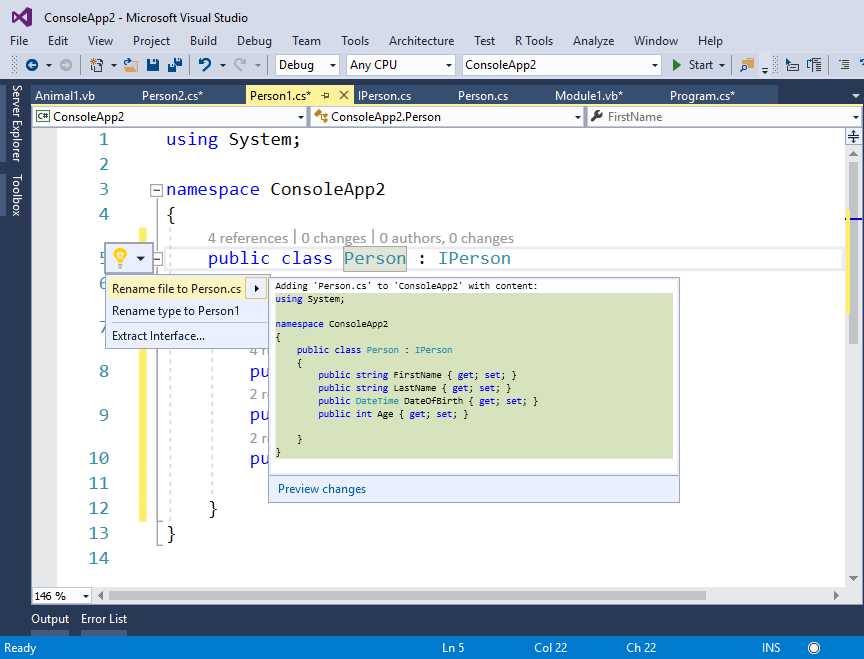 Keeping Type Name and File Name in Sync