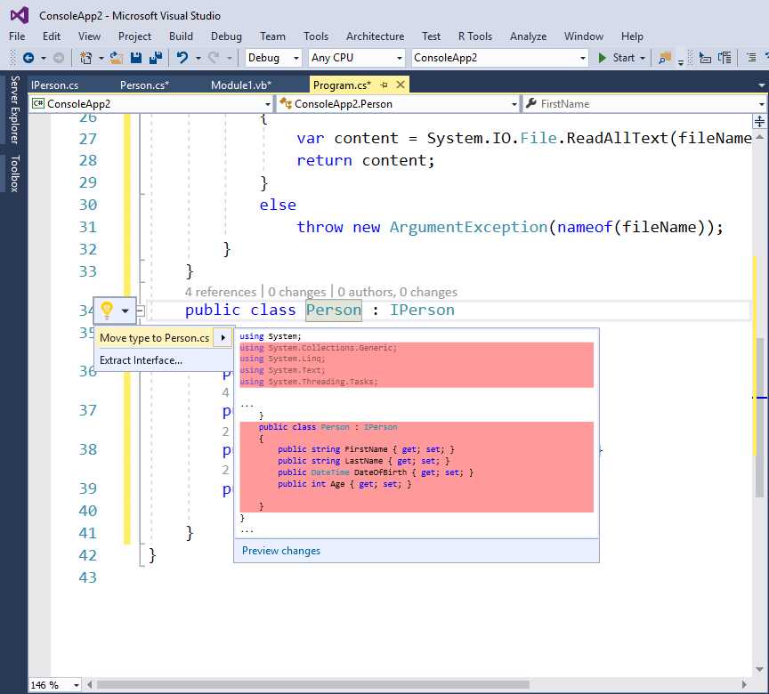 Moving a Type Definition into a Matching File