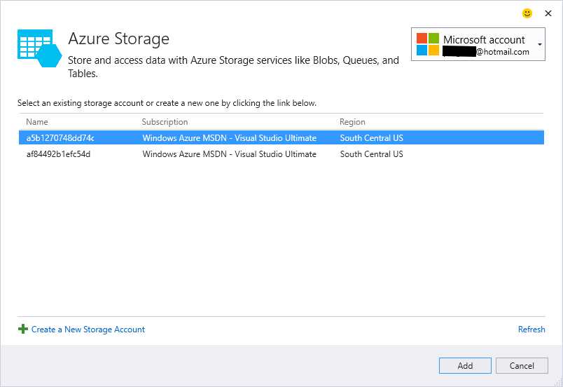 The Azure Storage Wizard