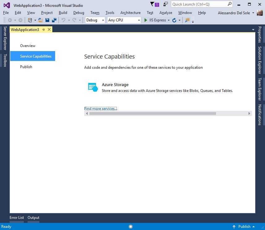 The List of Available Connected Services