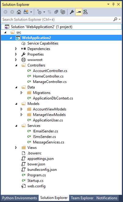 The Structure of an ASP.NET Core Web Application