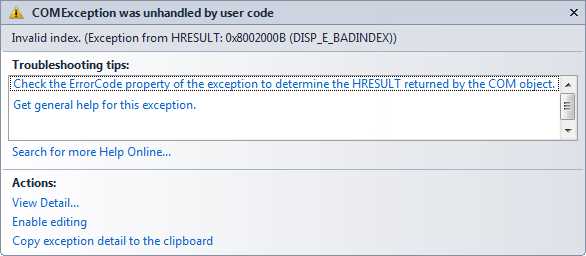 Error result of mismatched option categories and pages