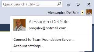 The IDE recognizes the user and provides useful shortcuts.