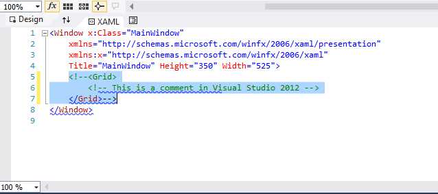 Visual Studio 2012 does not recognize nested comments correctly.