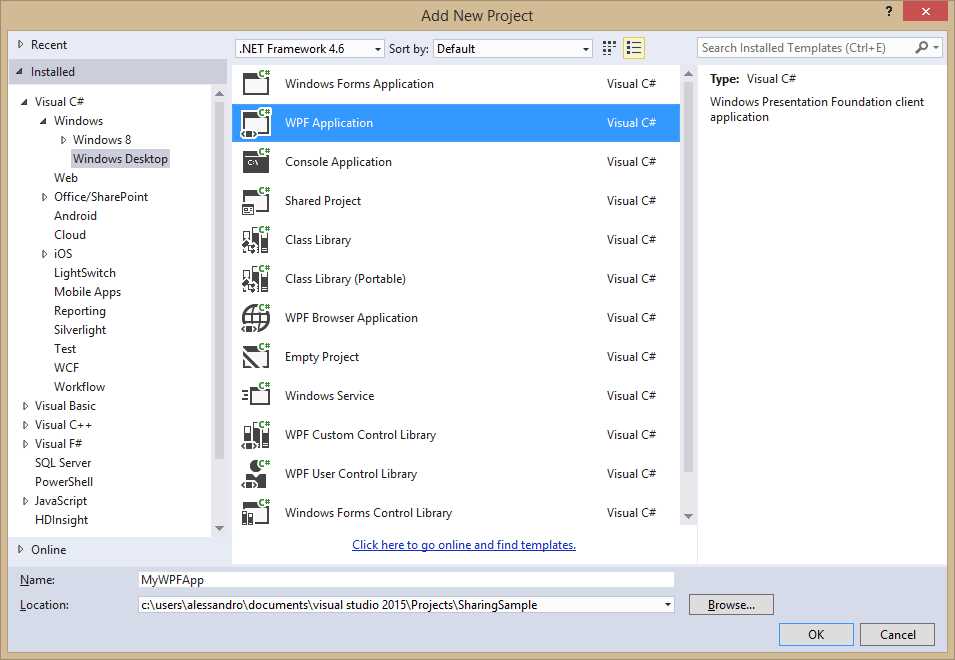 Adding a WPF client project.