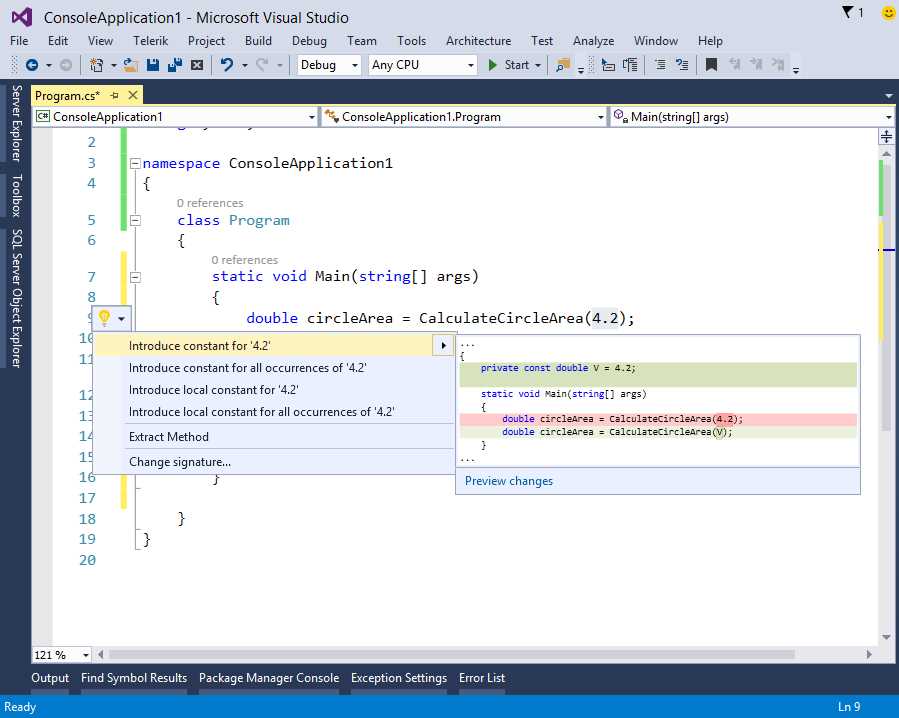 Introducing a constant at the class level.