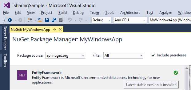 Package installation succeeded.