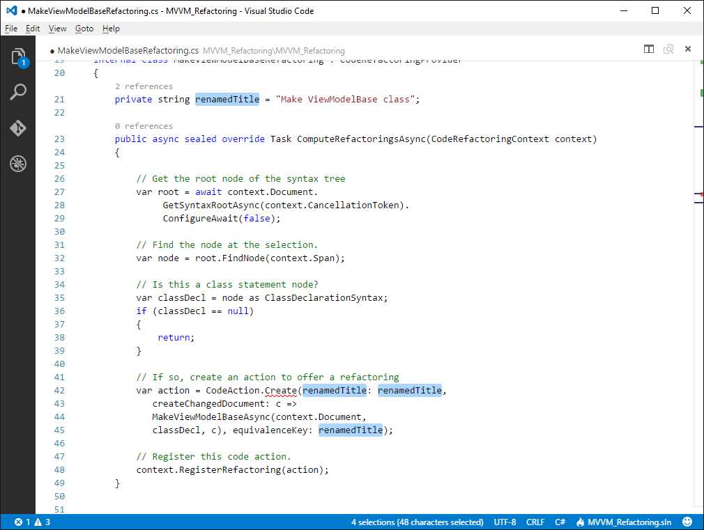 Changing All Occurrences of an Identifier