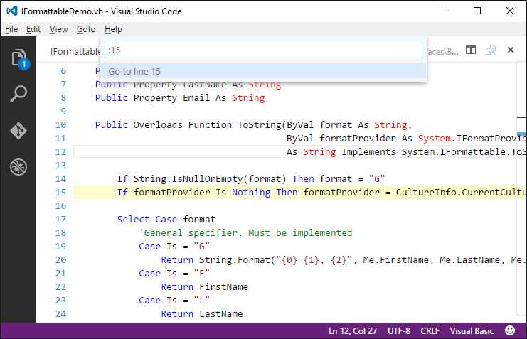 Go to Line in Action