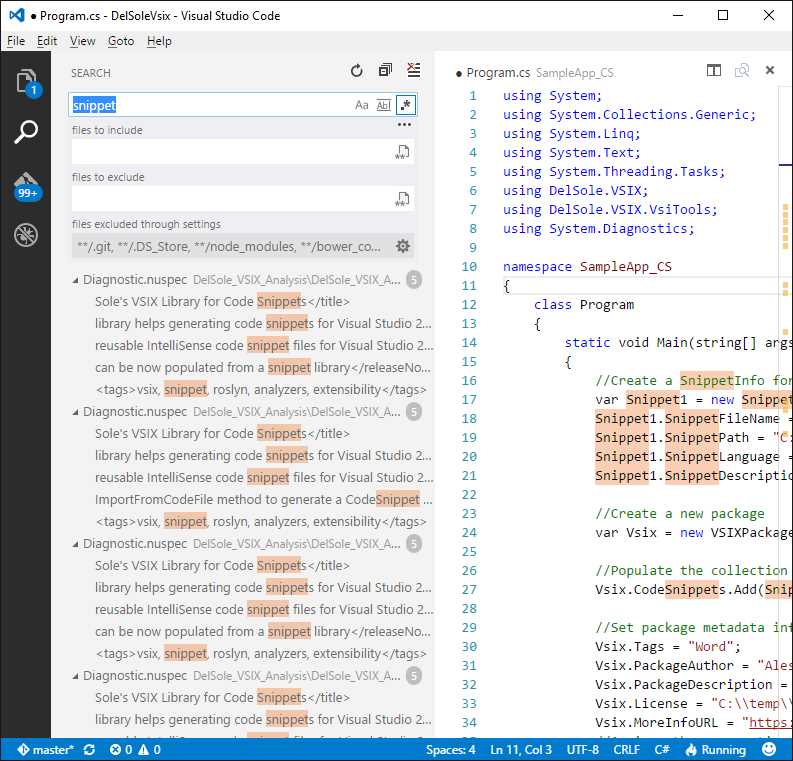 Searching Across Files