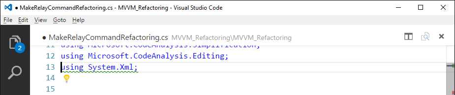 The Light Bulb provides a shortcut for resolving code issues.
