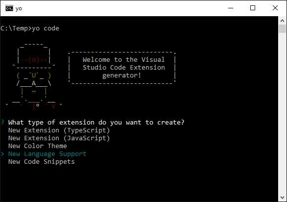Yo Code’s First Screen