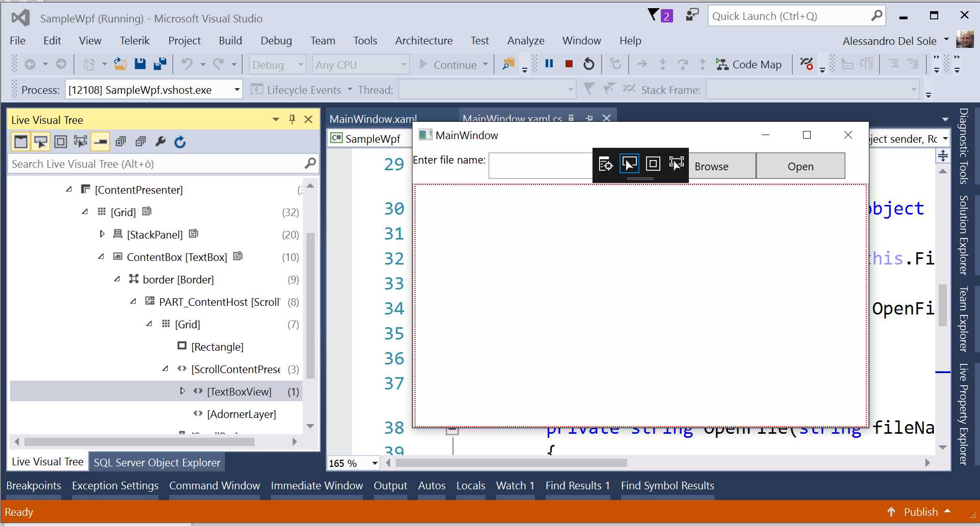 Enabling Selection in the In-App Menu