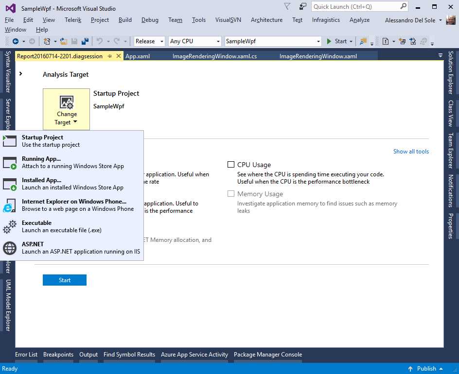 Possible Analysis Targets