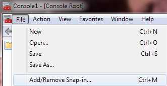 Add Certificates Snap-in