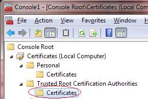 Certificates Folder