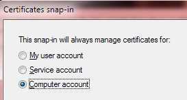 Select Computer account