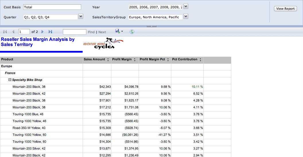 Report in HTML Format