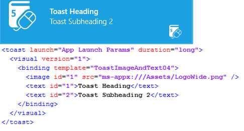 A Toast Notification and Its Corresponding XML