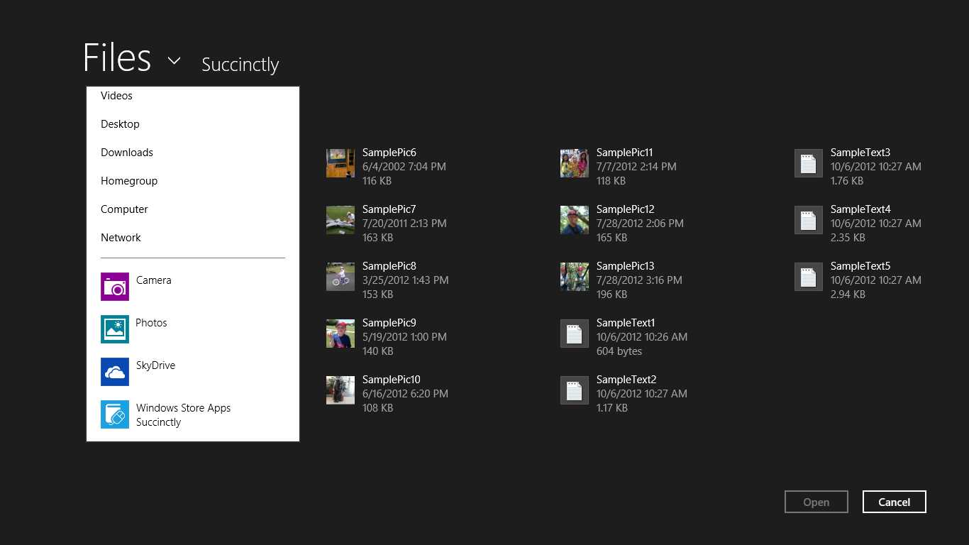 Apps Integrated with the File Open Picker