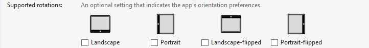 Indicating Supported Rotations in the App Manifest