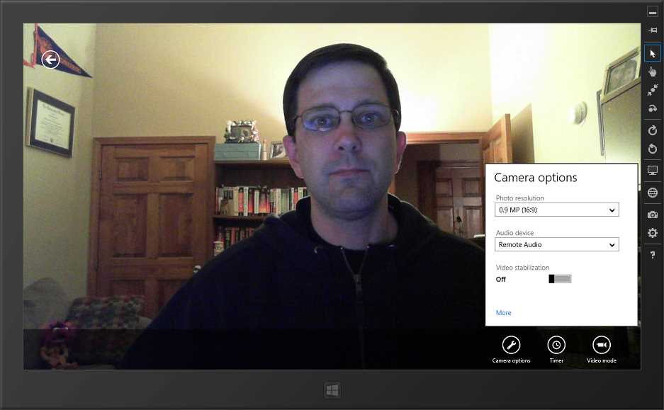 The CameraCaptureUI Image Capture Screen