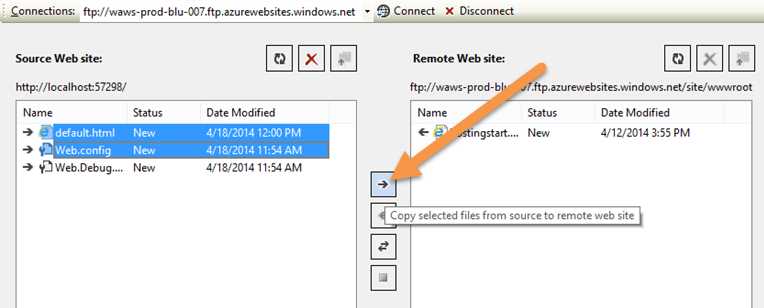 Copy files to remote