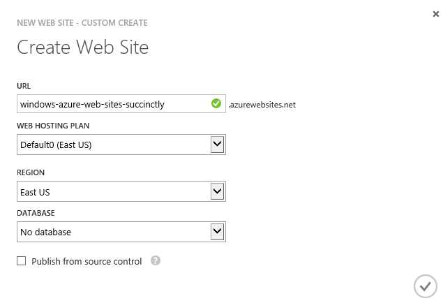 Custom Create options