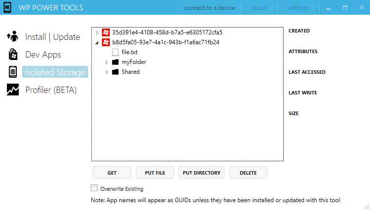 Local Storage of a Windows Phone Application