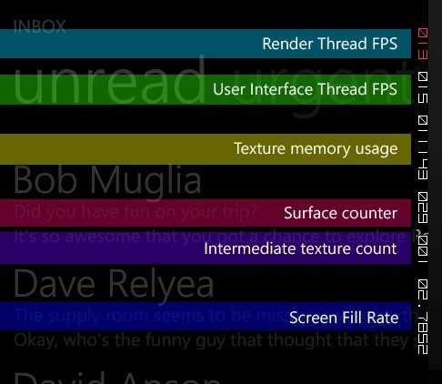 Various Counters Available in Debug Mode