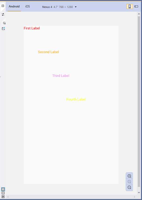 Absolute positioning with AbsoluteLayout