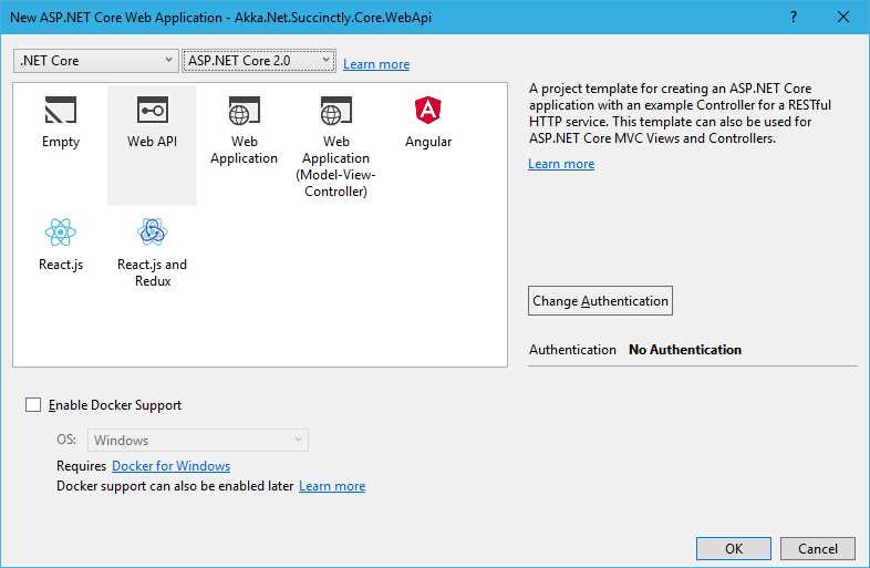 Choosing the right .NET Core project