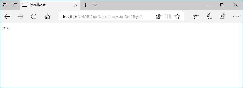 Invoking the Sum method via browser