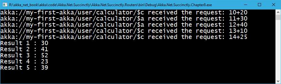 Random router output