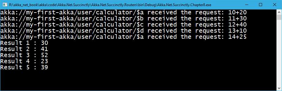 RoundRobinPool–output