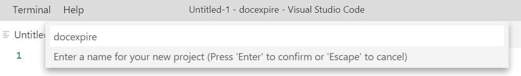 Command Palette Option (Dart Project Name) - VS Code