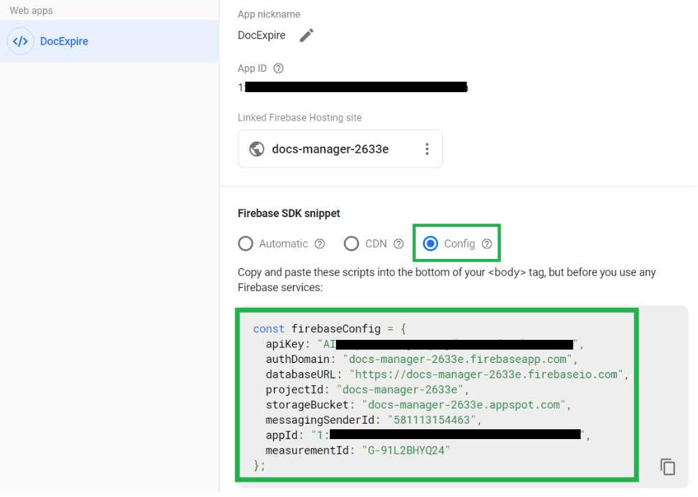 DocExpire Config Values in Firebase