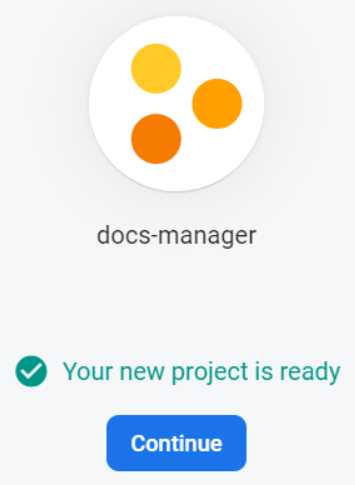 Firebase Project Created