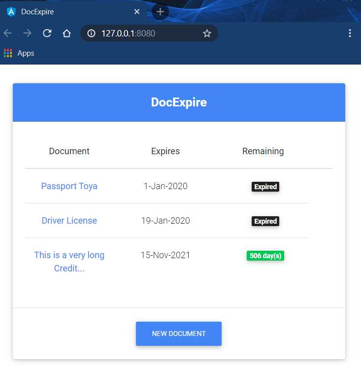 The App in the Browser (with Documents)